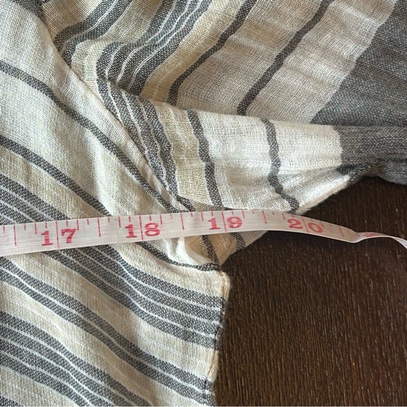 Caslon Lightweight 100% Cotton Striped Beach Summer Layering Boho Top Small - Picture 6 of 8